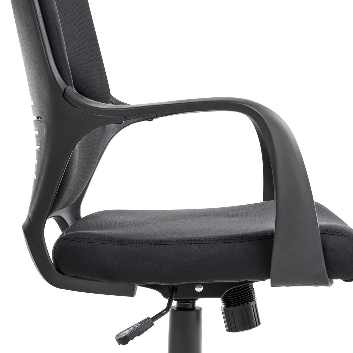 BÜROSTUHL Schwarz Delight - Schwarz, Textil (64/116/64cm) - Beliani