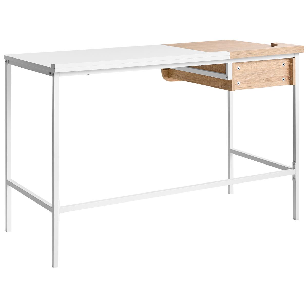 SCHREIBTISCH Weiß 120/60 cm Ocate - Weiß, Holzwerkstoff (60/120/76cm) - Beliani