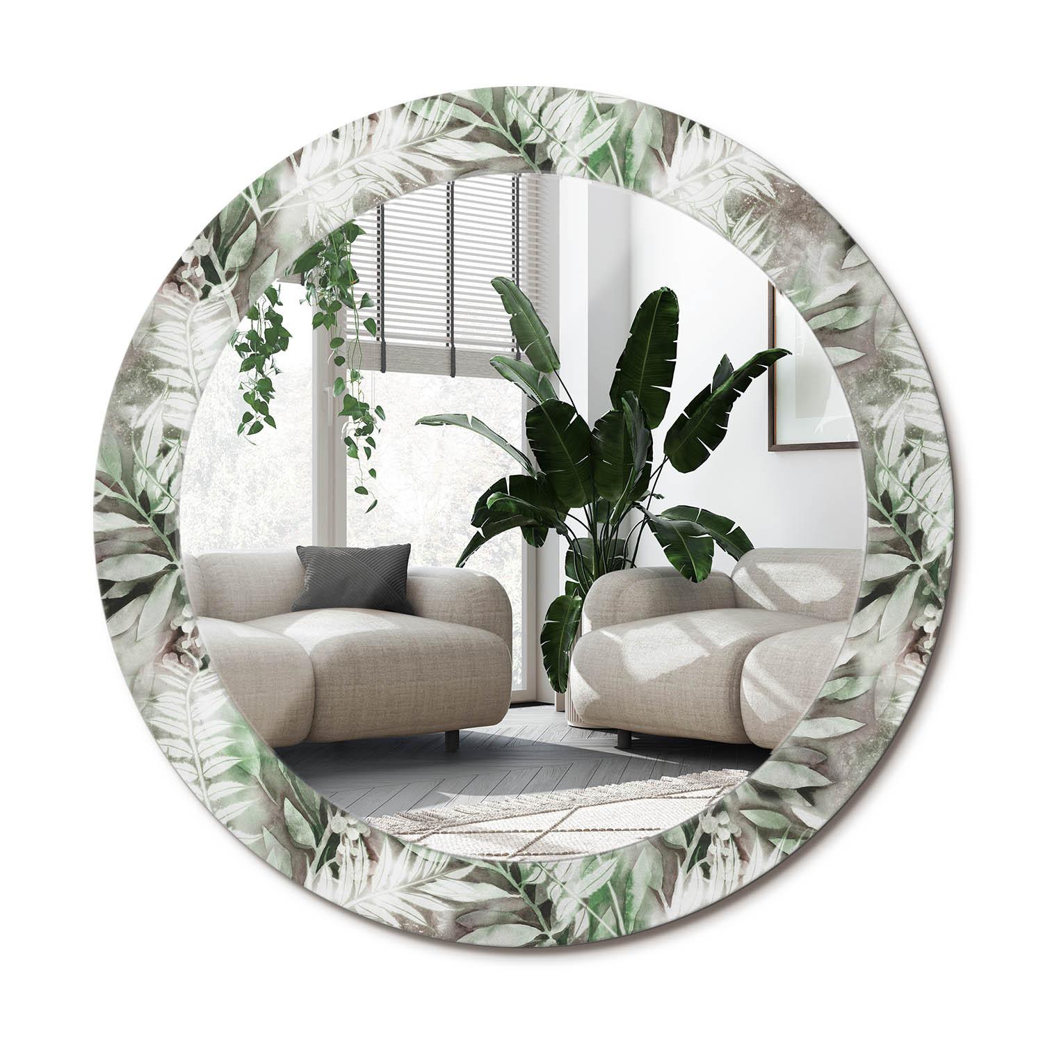 SPIEGEL Rund Ø 70 cm mit Aufdruck - Multicolor, Glas (70/70/0.4cm) - Wallfluent
