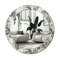 SPIEGEL Rund Ø 70 cm mit Aufdruck - Multicolor, Glas (70/70/0.4cm) - Wallfluent