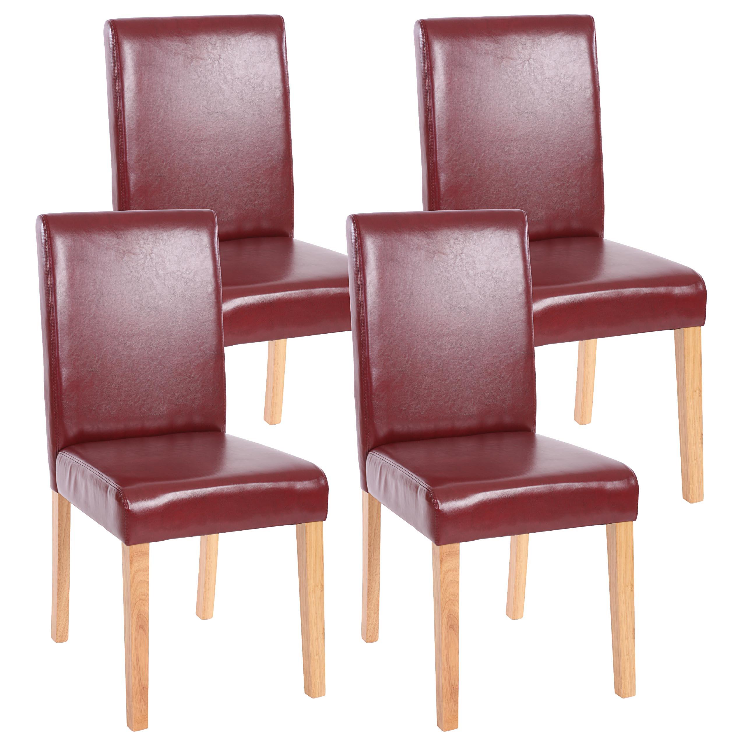 ESSZIMMERSTUHL Bordeaux 4er-Set - Rotbraun/Bordeaux, Textil (43/90/56cm) - MCW