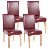 ESSZIMMERSTUHL Bordeaux 4er-Set - Rotbraun/Bordeaux, Textil (43/90/56cm) - MCW