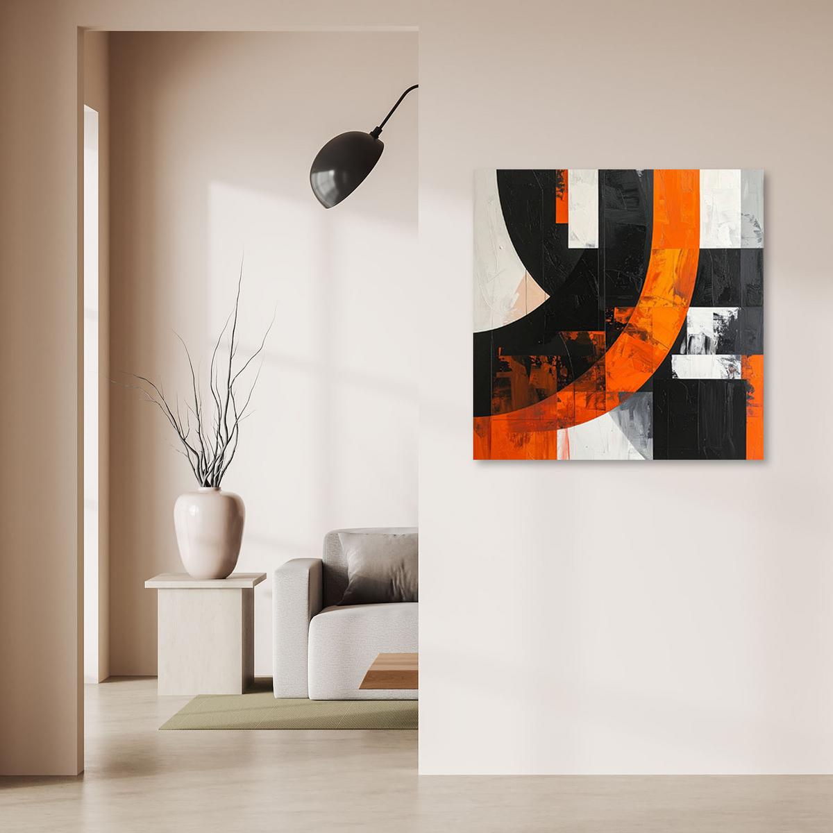 LEINWANDBILD 3D und geometrisch 30x30cm - Orange, Textil (30/30cm) - Feeby