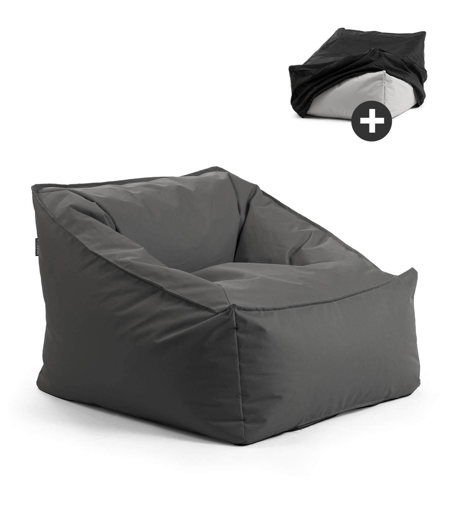 OUTDOOR SITZSACK Der Sunnyboy - Schwarz, Textil (80/60/83cm) - Mokebo