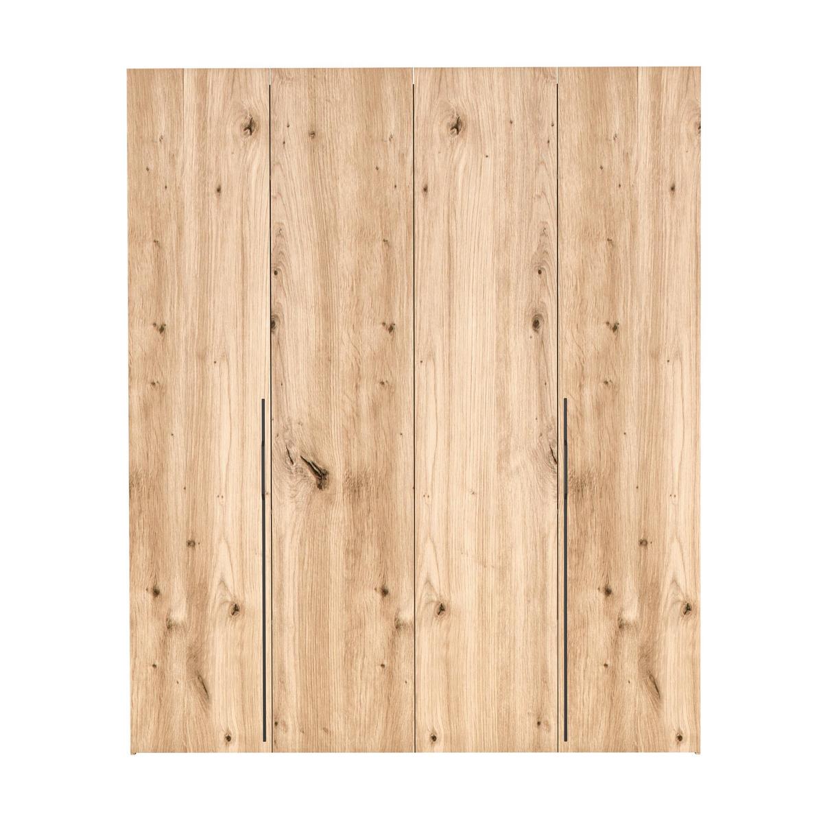 FALTTÜRENSCHRANK Omodeo 200 cm breit in Artisan-Eiche – mit WingLine-Falttüren - Eiche Artisan, Holzwerkstoff (200/240/58cm) - AX Living