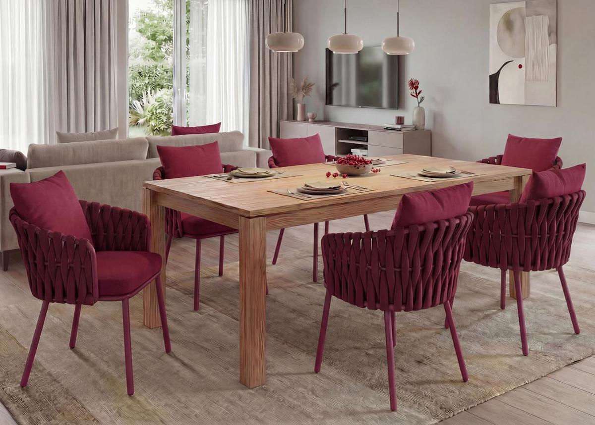 ESSZIMMERSTUHL Bordeaux - Bordeaux, Textil (56/71/57cm) - MCW