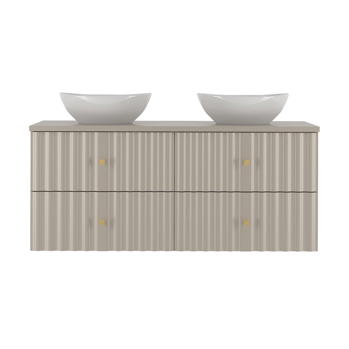 DOPPELWASCHTISCH 120.6cm Izae Kaschmir - Beige, Holzwerkstoff (120.6/52.2/46.5cm) - Petits-meubles