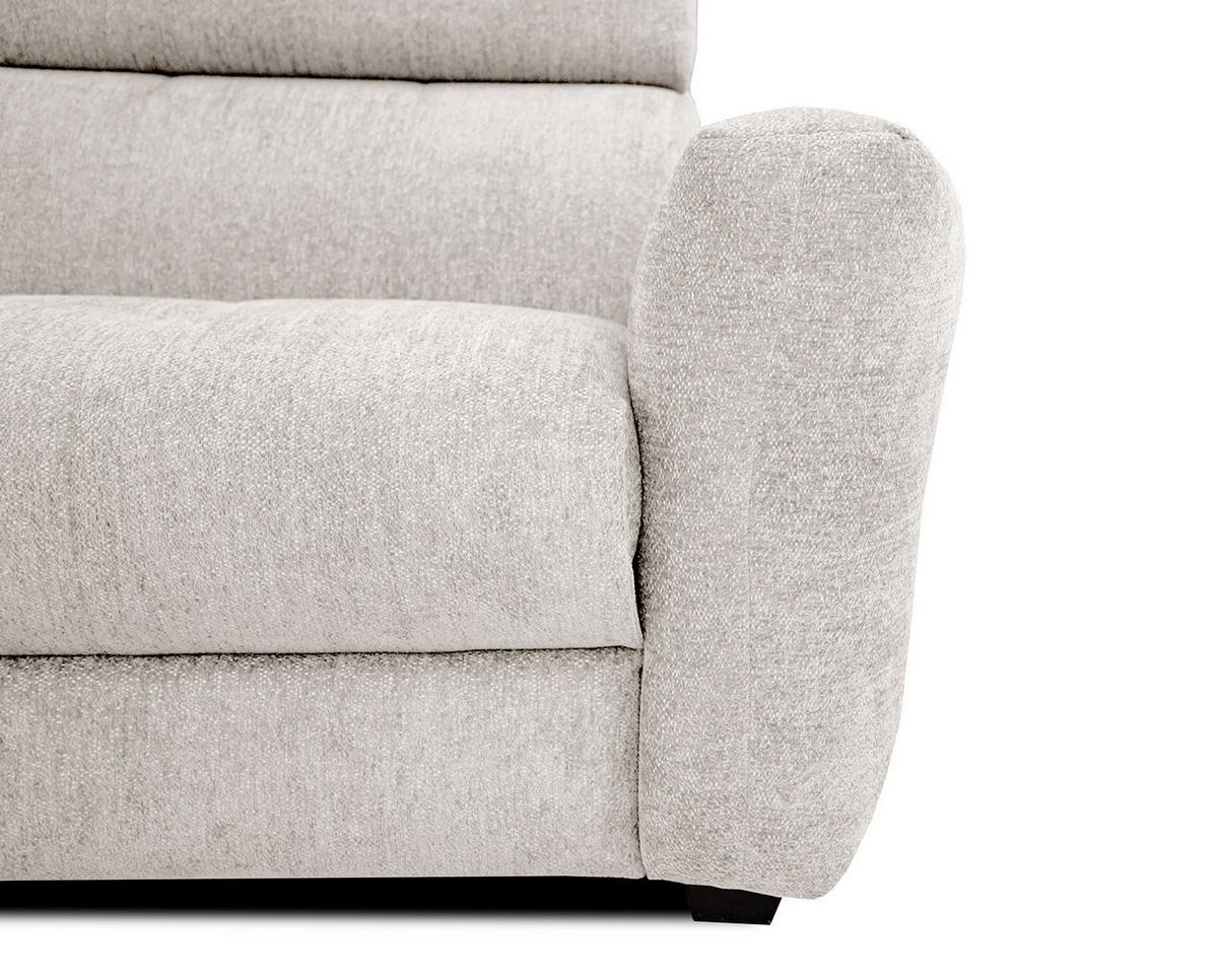 SOFA CALVERA 3-Sitzer mit 1 Relaxfunktion, weiß - Weiß, Holzwerkstoff/Textil (204/79/106cm) - Wozimo
