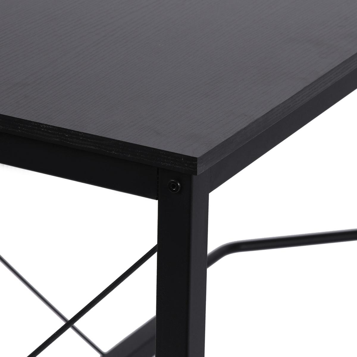 SCHREIBTISCH L-Form, MDF, Schwarz - Schwarz, Kunststoff (150/150/76cm) - HOMCOM