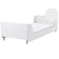 KINDERBETT 90x200 cm Weiß Laye - Creme, Textil (90/200cm) - Beliani