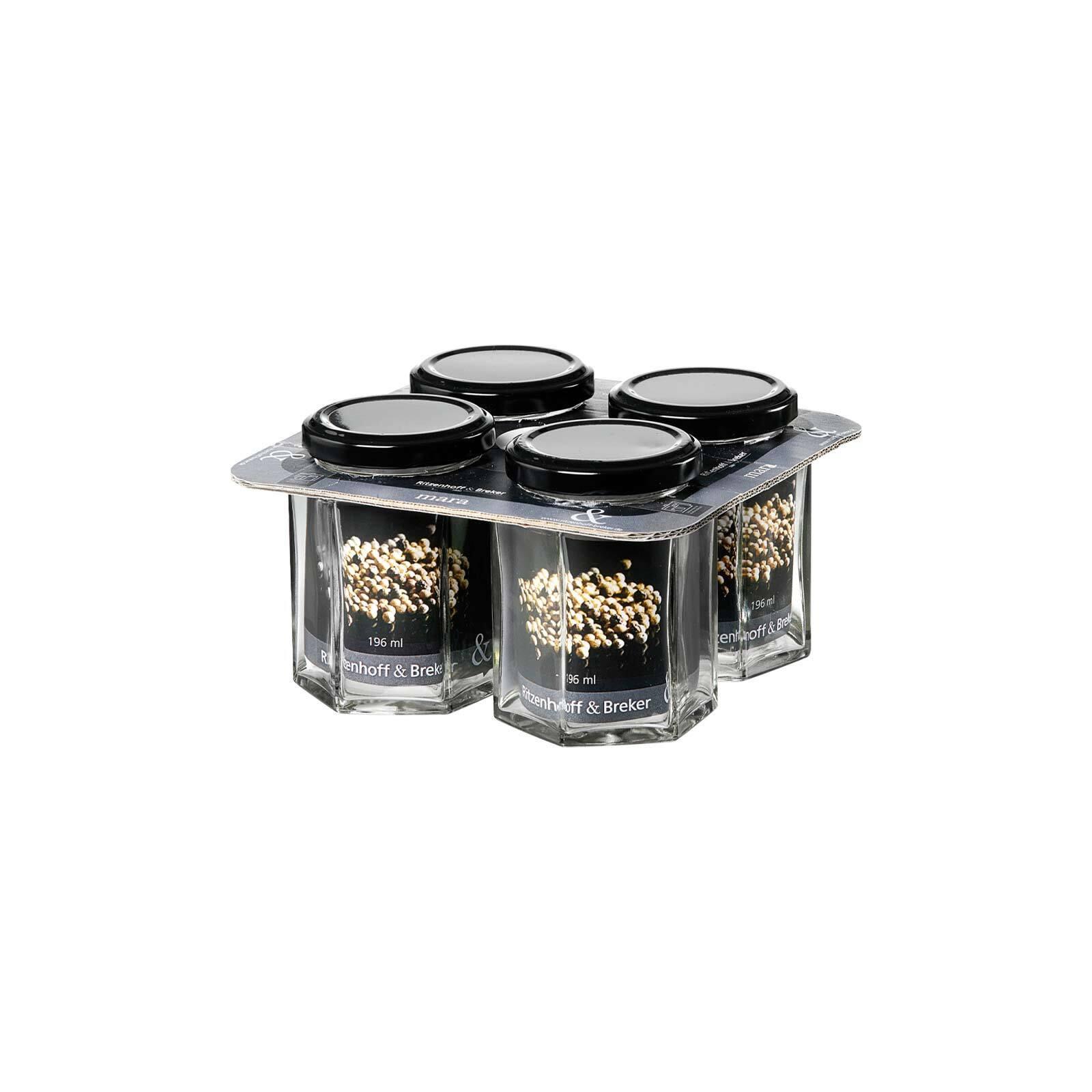 VORRATSGLÄSER-SET Mara transparent 196 ml 4-tlg. - Transparent, Glas (6/9/6cm) - Ritzenhoff Breker
