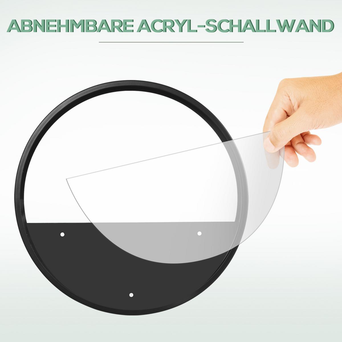 3ER-SET Blumentöpfe, Wand-Pflanzgefäß, Pflanzenbehälter für Garten Stahl Schwarz - Schwarz, Metall (5cm) - Outsunny