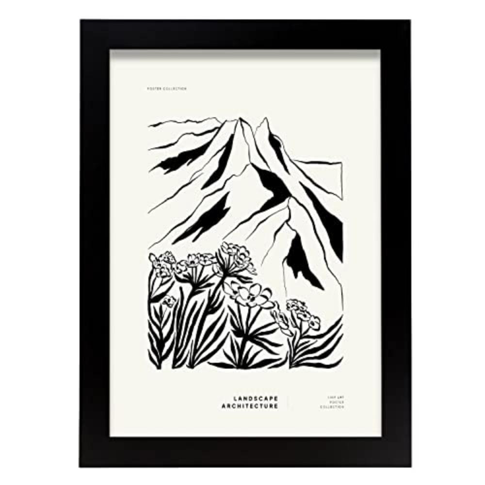 POSTER Abstrakt Pop Art A4 Schwarzer Rahmen - Schwarz, Papier (29.7/5/21cm) - Nacnic