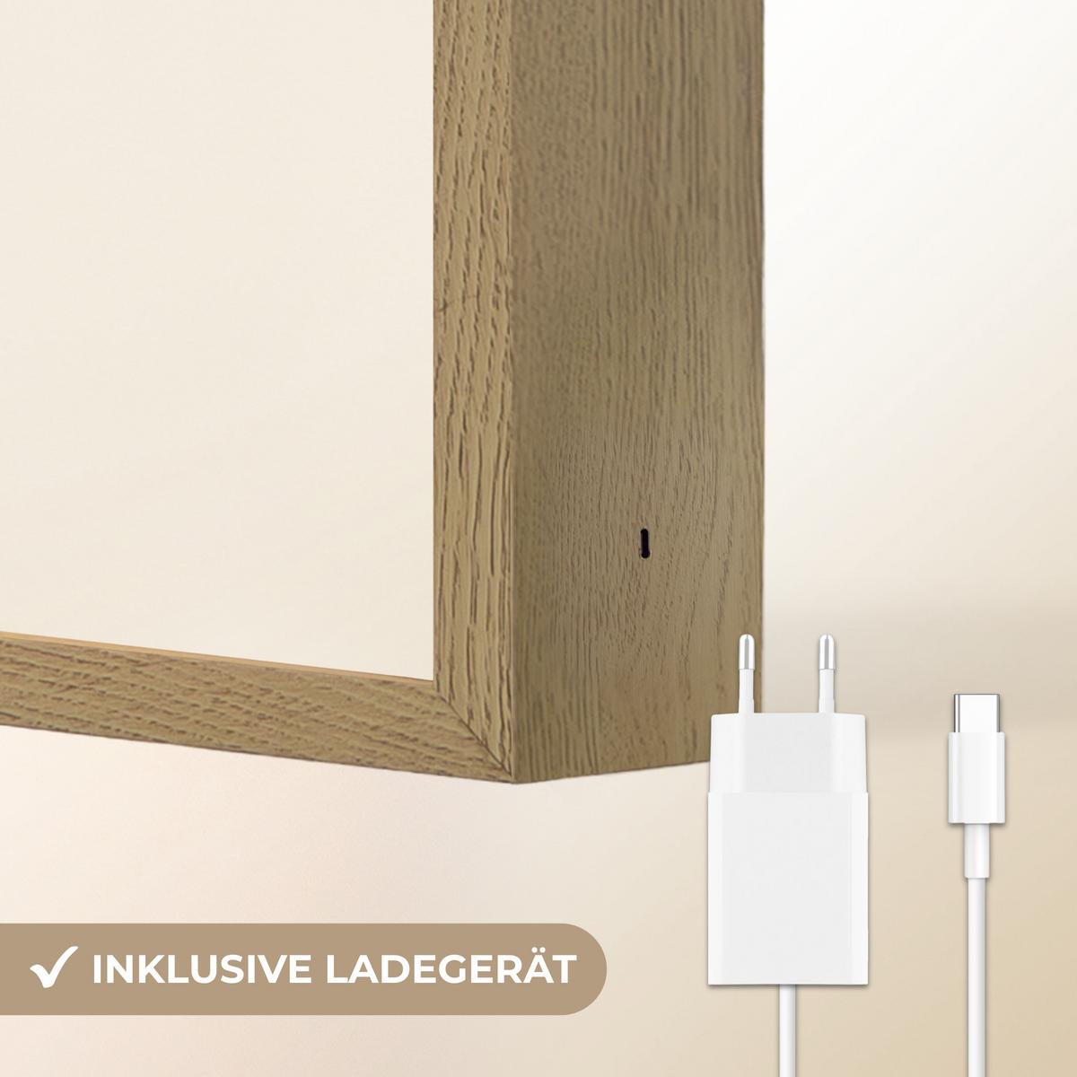 NACHTTISCHLAMPE MIT AKKU Kaninchen - Hut - Ohren - Beige 90x60 cm - Creme, Holzwerkstoff (8/90/60cm) - OnlyWow