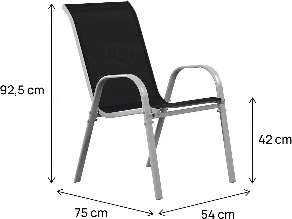 GARTENSESSEL cordoba Schwarz - Schwarz, Metall (75/92/53cm) - Habitat Garten