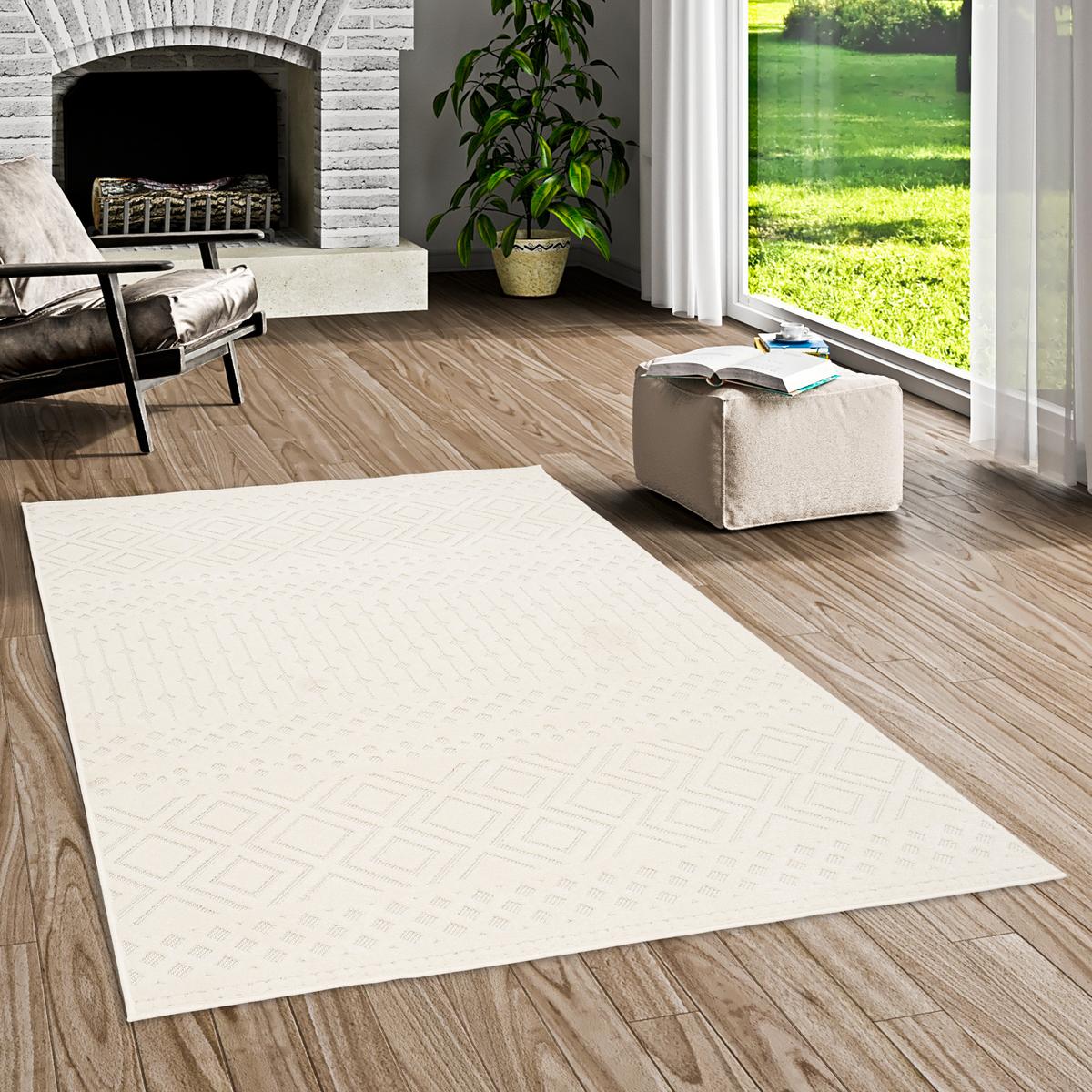 FLACHGEWEBE TEPPICH SEVILLA - Ecru, Textil (120/170cm) - Pergamon