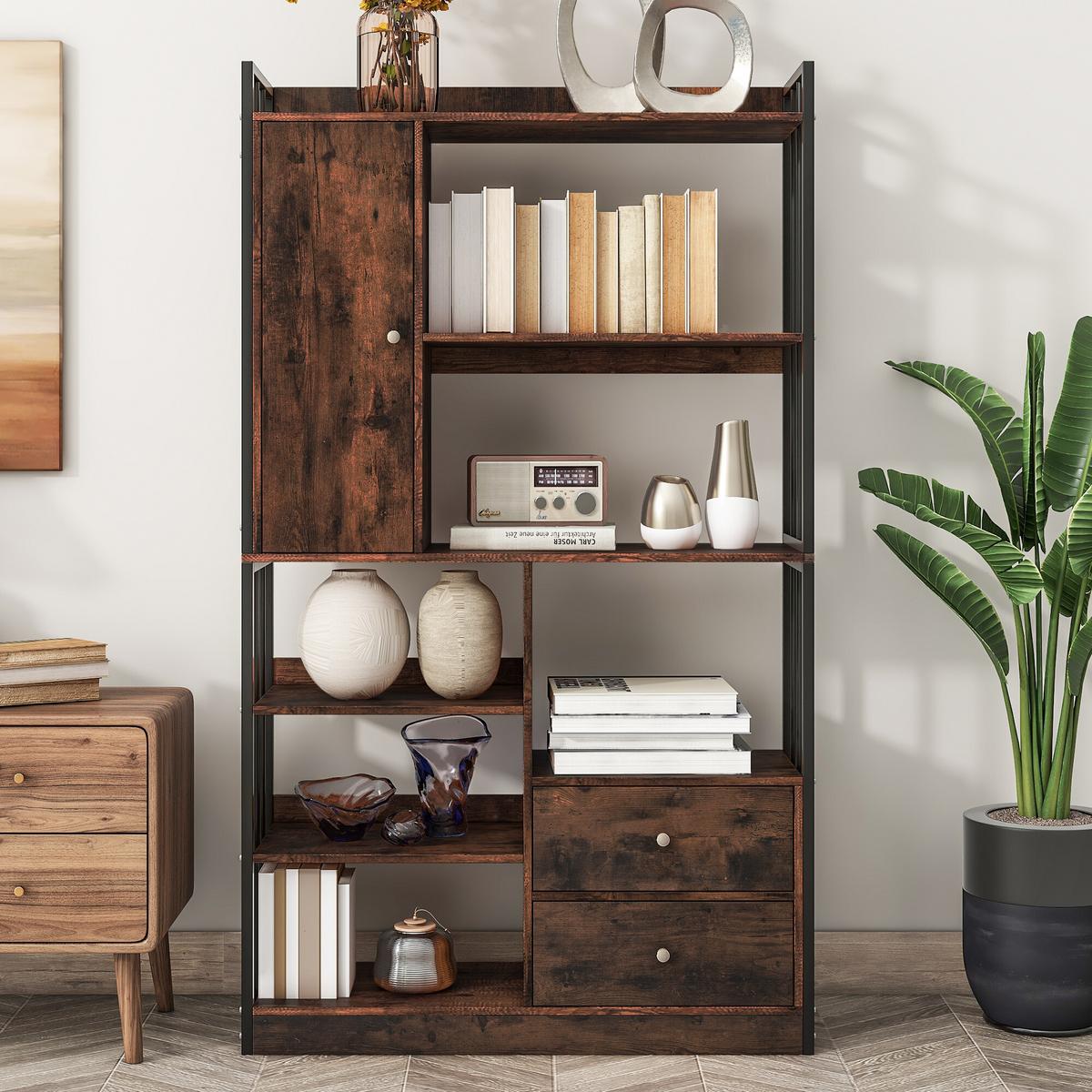 BÜCHERREGAL Braun 100-30-173,5 cm - Braun, Holzwerkstoff (30/173.5/100cm) - Urban Meuble