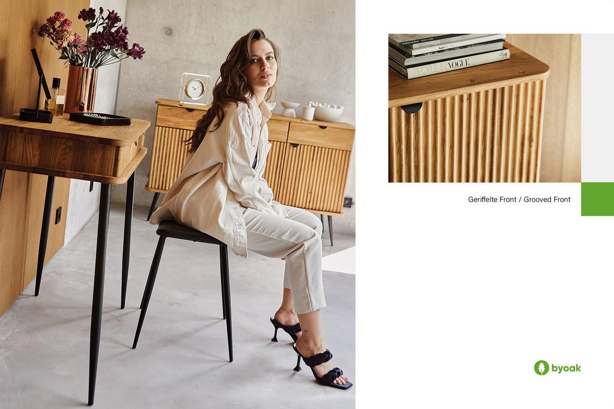 KOMMODE LINA - Kernbuche, Holz (144/87/46cm) - byoak