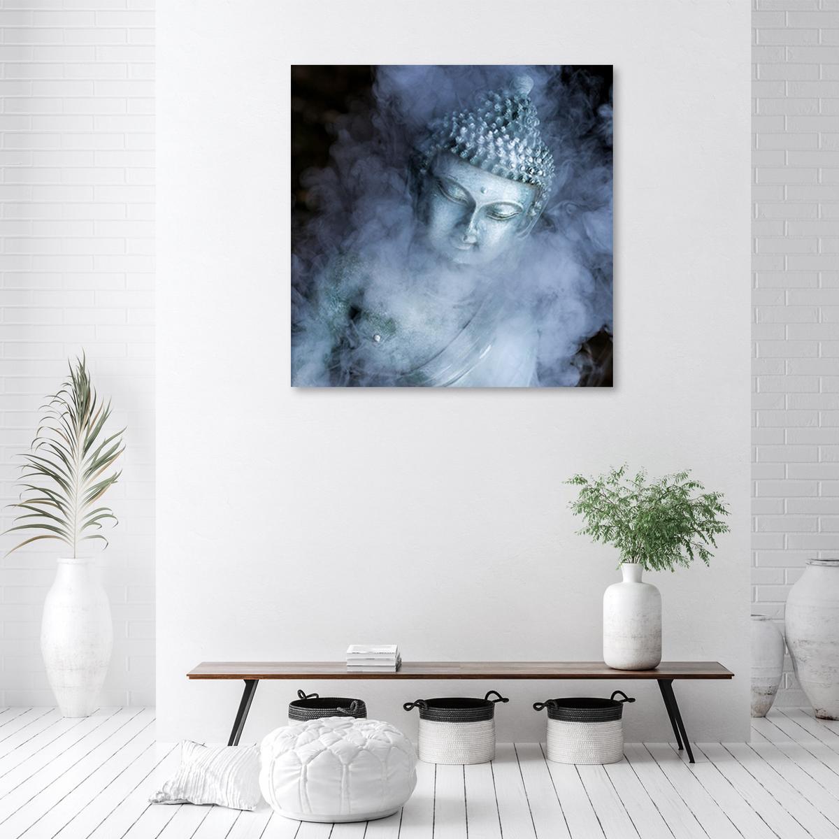 BILD, Religiös - Grau 40x40cm - Grau, Textil (40/40cm) - Feeby