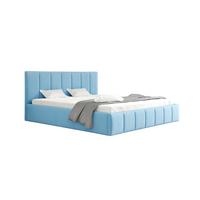 POLSTERBETT Detroit Komplettset - Hellblau, Holzwerkstoff/Textil (160/200cm) - Fun Möbel