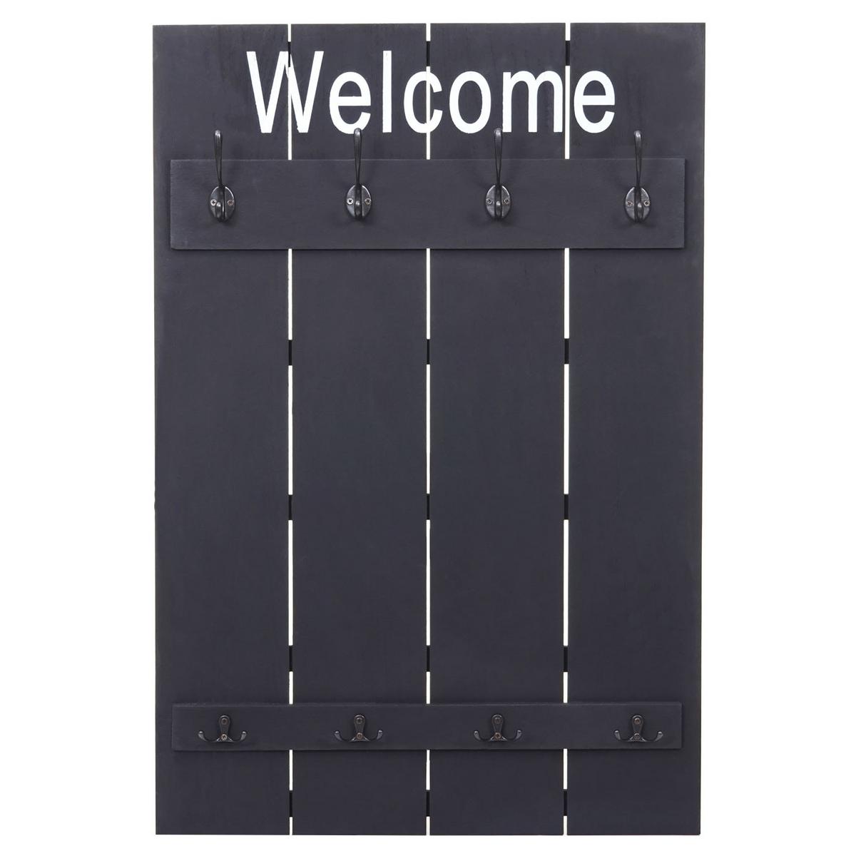 WANDGARDEROBE WELCOME SHABBY Grau - Grau, Holz (60/90/8cm) - MCW