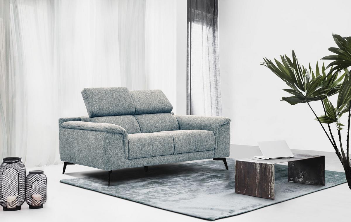 SOFA FIERO 2-Sitzer, mintgrün - Schwarz/Mintgrün, Holzwerkstoff/Textil (170/82/103cm) - Wozimo