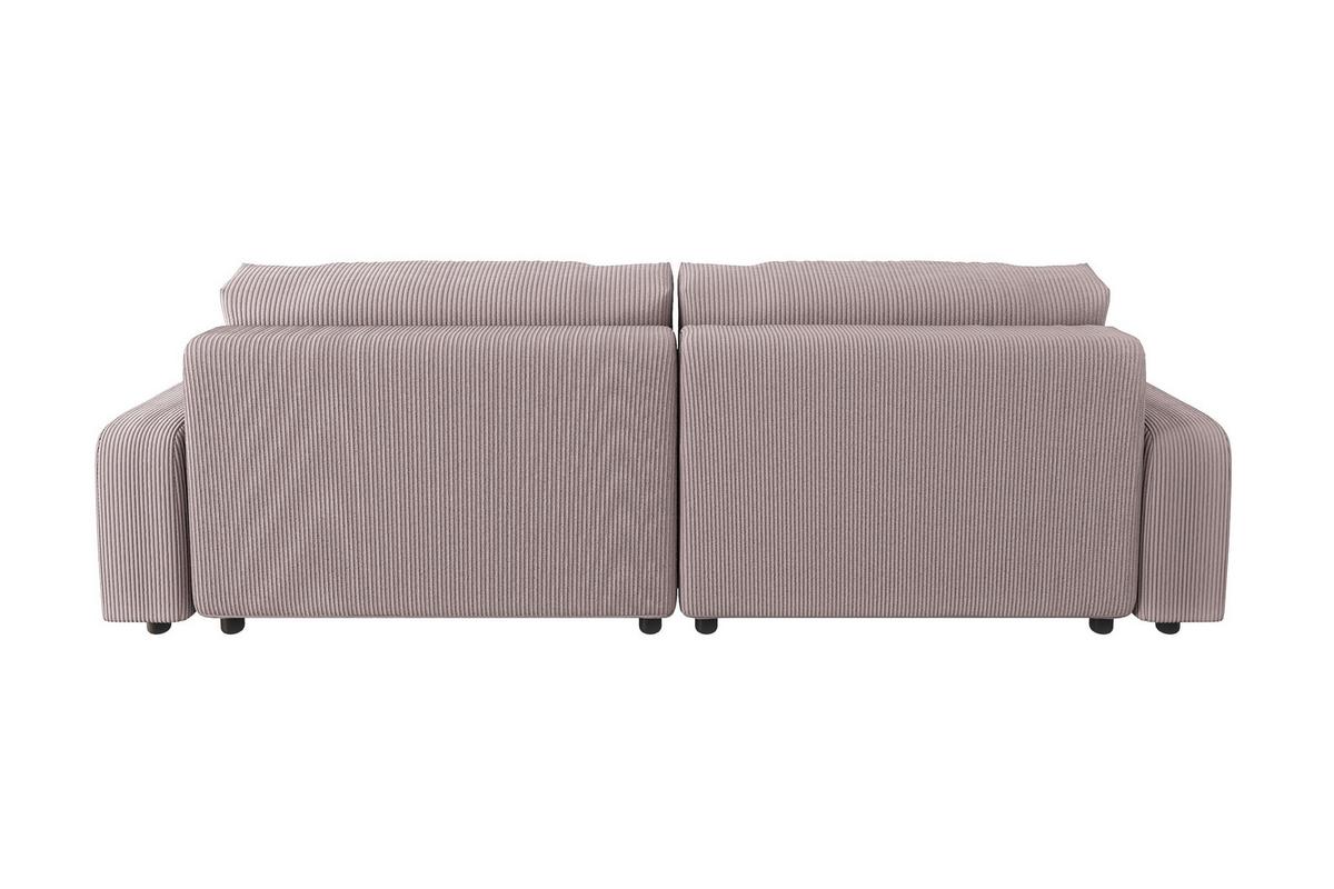 ECKSOFA Emma Puderrosa Cord - Ottomane links - Pink, Textil (234/170cm) - S-Style Möbel