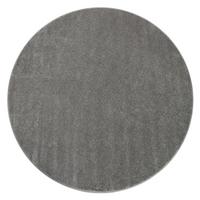 KURZFLORTEPPICH Waschbar, einfarbig, Anthrazit, Ø 120 cm - Anthrazit, Textil (120/120cm) - KADIMA DESIGN