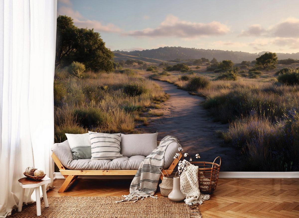 FOTOTAPETE Landschaft Natur Braun 400x280 cm - Multicolor, Papier (400/280cm) - Wallarena
