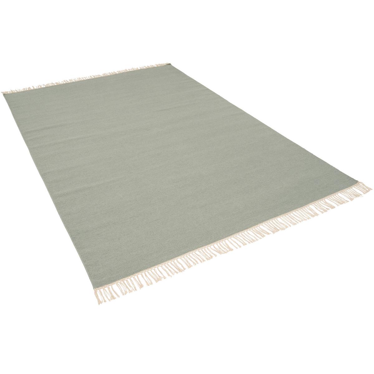 WOLLE NATUR TEPPICH KELIM MILA - Grau, Textil (140/200cm) - Pergamon