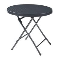 KLAPPTISCH Mark - Schwarz, Kunststoff/Metall (80/80/74cm) - [en.casa]