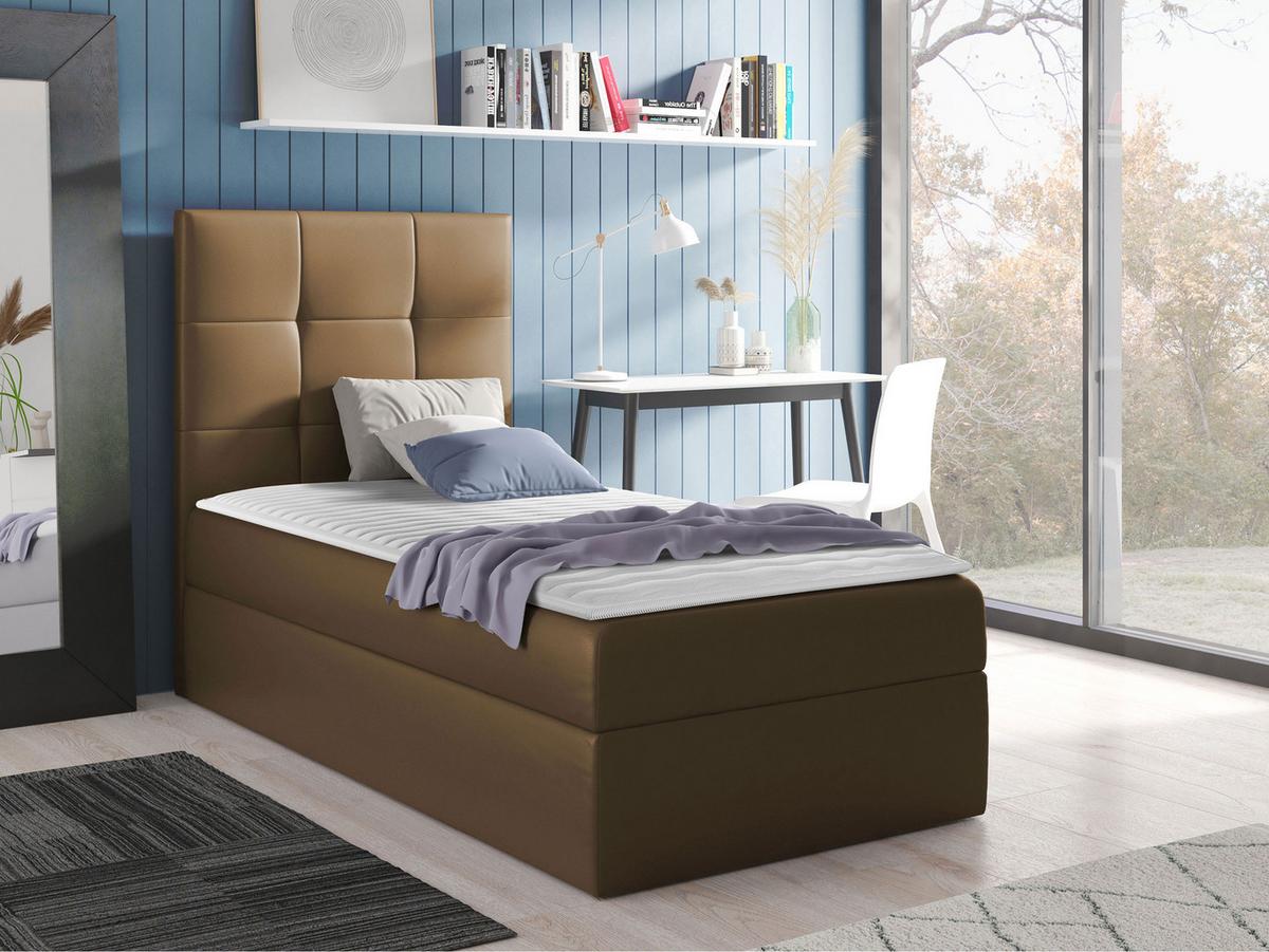 BOXBETT Mini 2, Seite zum Öffnen des Bettkastens: Links - H3 - Braun, Holz (80/200cm) - MIRJAN24