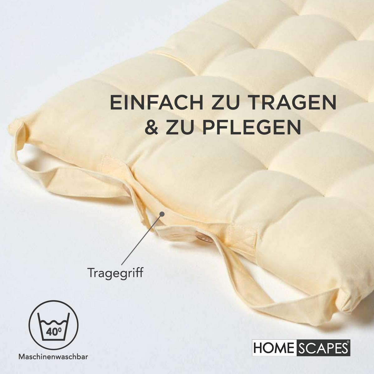 STUHLKISSEN creme 40/40/6,5 cm - Creme, Textil (40/40/6.5cm) - Homescapes
