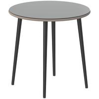 GARTENTISCH Stahl gehärtetes Glas Grau - Grau, Metall (80/80/74cm) - Outsunny