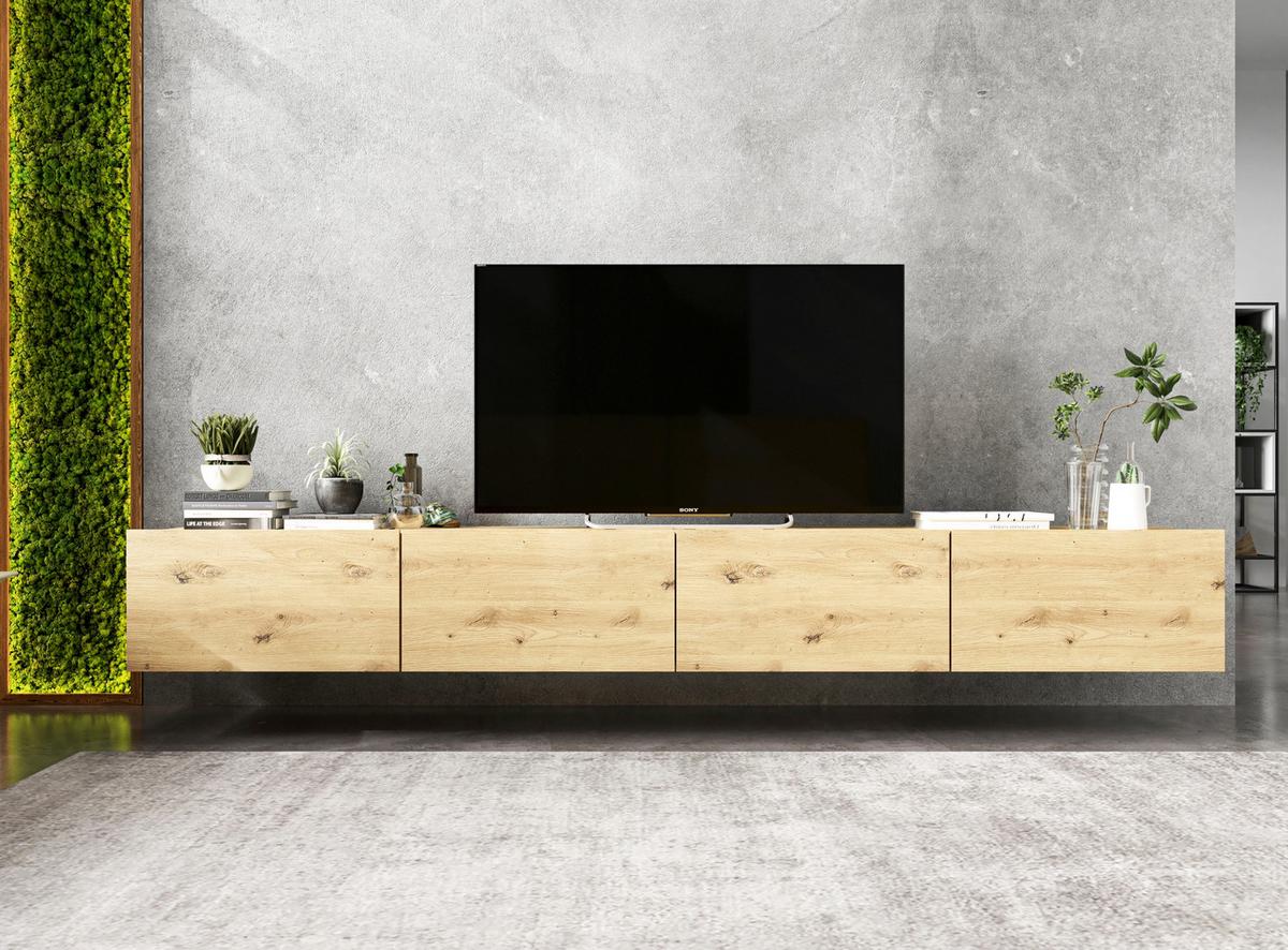 TV-SCHRANK Enjoy Eiche artisan matt 120 cm - Eiche Artisan, Holzwerkstoff (120/30/35cm) - Meble Lindner