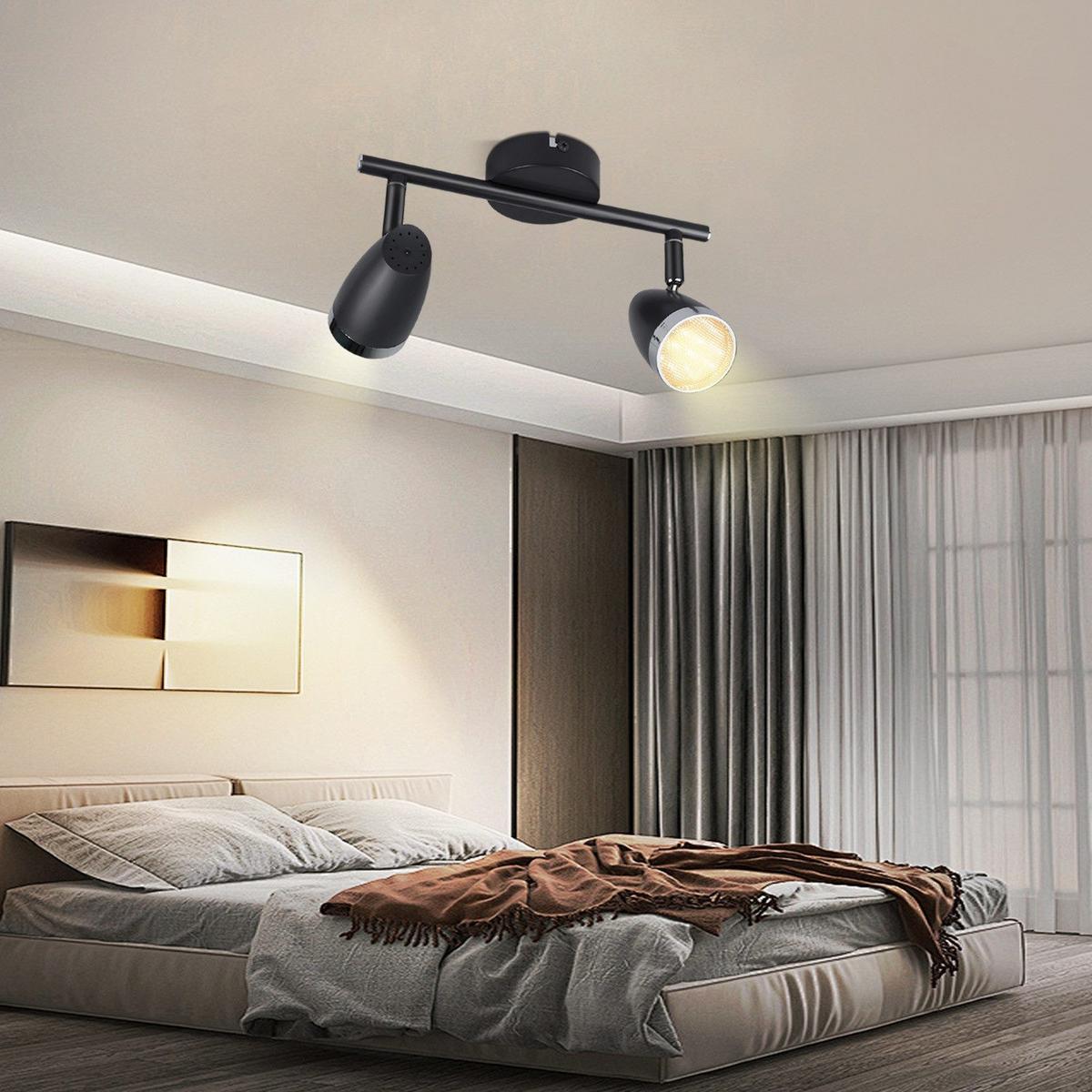 LED-DECKENSTRAHLER Letizia 2-flammig 25/15.5/5.6cm - Dunkelgrau, Metall (25/15.5/5.6cm) - Nettlife