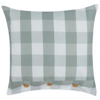 DEKOKISSEN Mintgrün 45/45 cm Tamnine - Weiß/Mintgrün, Textil (45/45cm) - Beliani