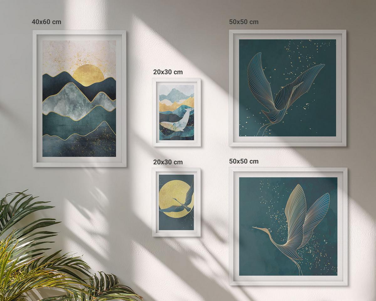 BILDER SET 5er Set - 50x50 cm & 20x30 cm & 40x60 cm Weißer Rahmen - Familie, Liebe, Wärme, Zuhause - Weiß, Kunststoff (40/60cm) - TULUP