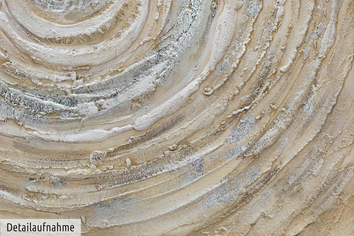 ACRYLBILD HANDGEMALT 80/80 cm - Beige, Holz/Textil (80/80cm) - KUNSTLOFT