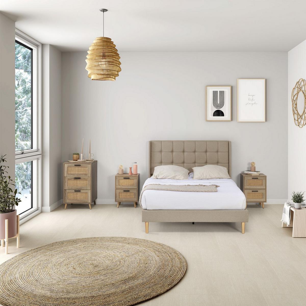 NACHTTISCH Dalia 2 Schubladen - Eichefarben, Holz/Holzwerkstoff (40/56/34cm) - VS Venta-stock