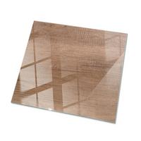 TISCHPLATTE 50x50 cm Natürliche Holzmaserung - Braun, Glas (0.4/50/50cm) - TULUP