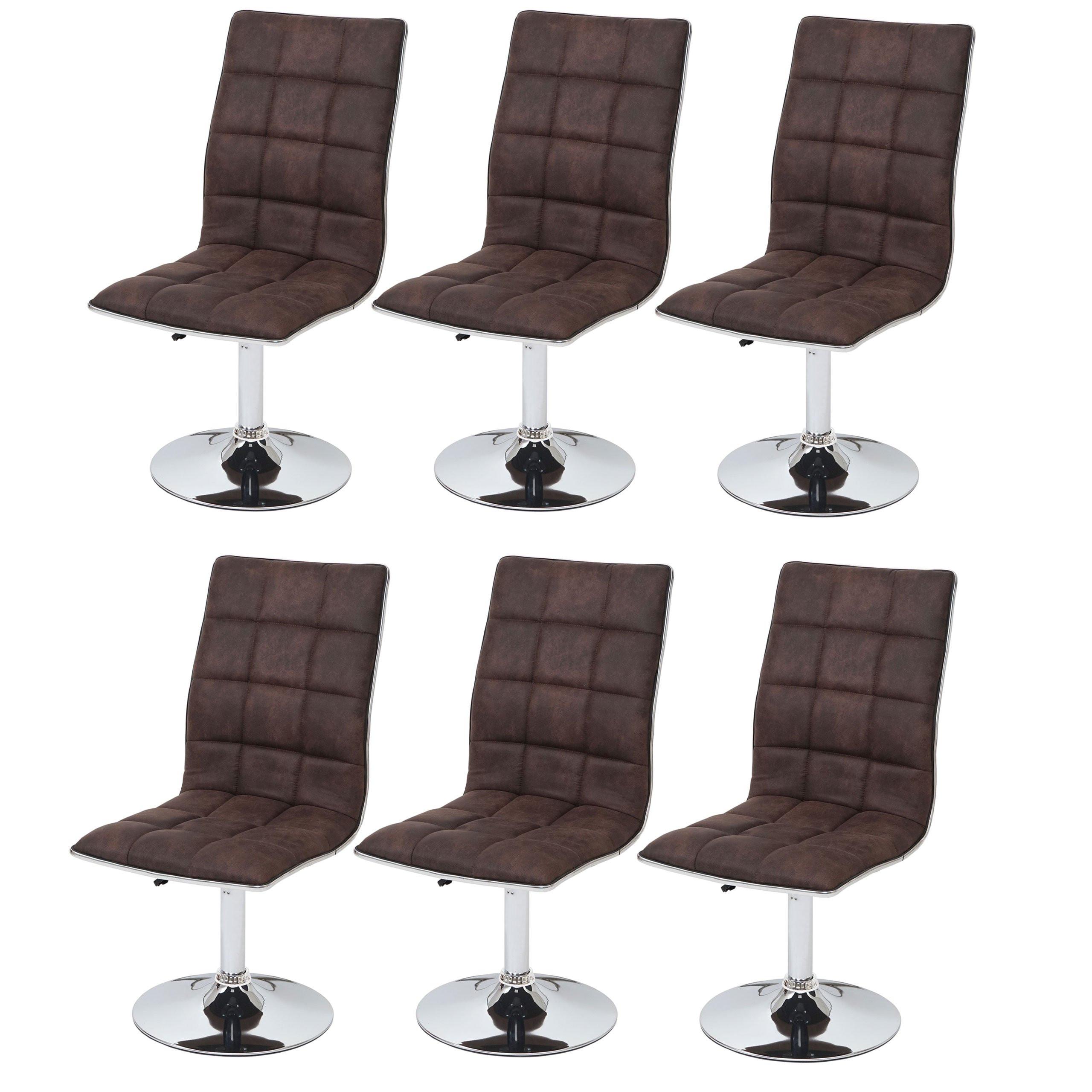ESSZIMMERSTUHL Dunkelbraun 6er-Set - Dunkelbraun, Textil (43/103/54cm) - MCW