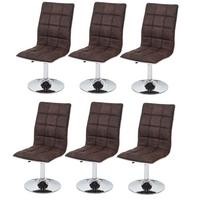 ESSZIMMERSTUHL Dunkelbraun 6er-Set - Dunkelbraun, Textil (43/103/54cm) - MCW