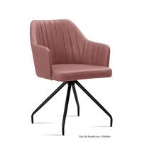 ARMLEHNSTUHL (4er-Set) Dinara 58x81x60 Schwarz/Rosewood - Dunkelrosa/Schwarz, Kunststoff (60/81/58cm) - 58aufmkessel