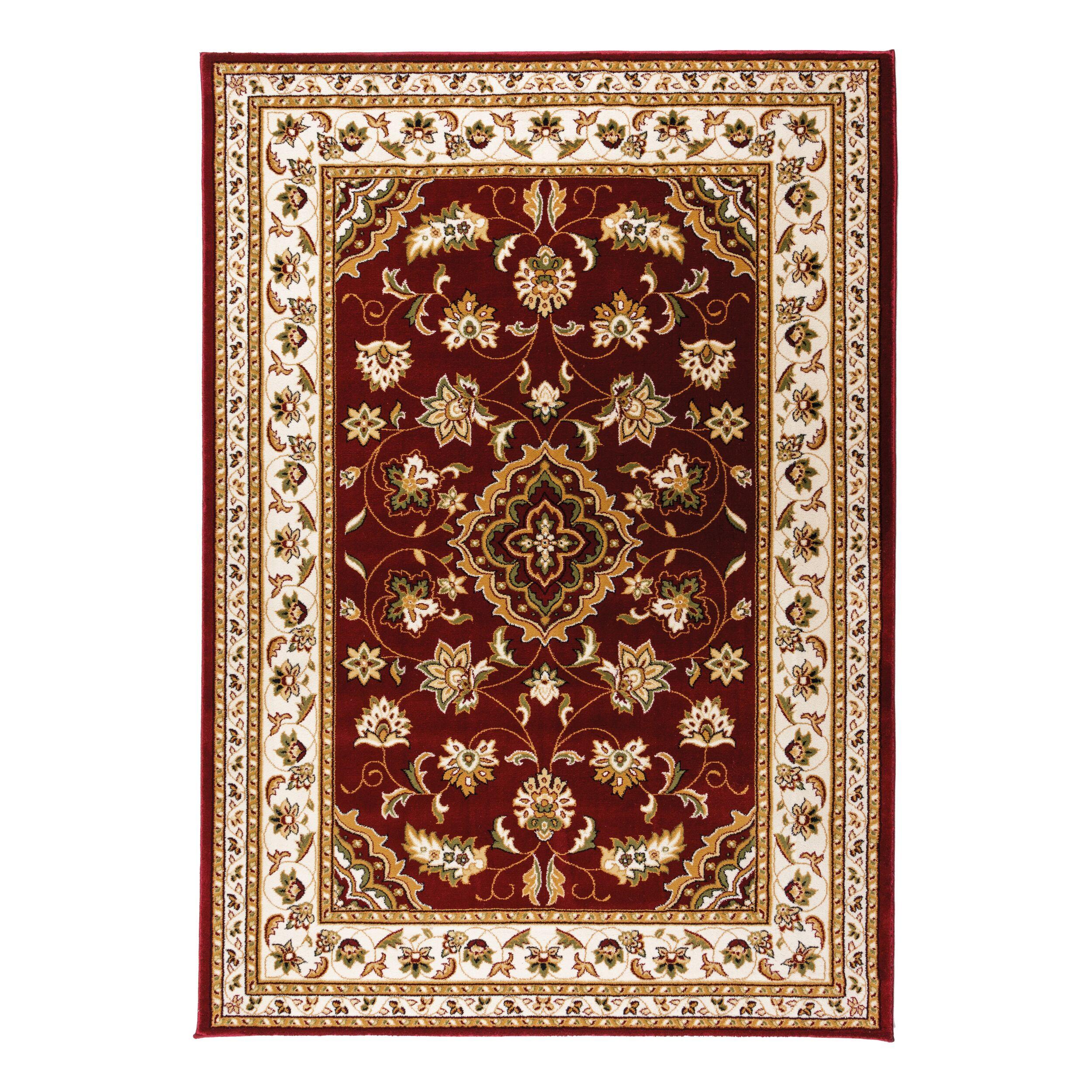 TEPPICH GLAZERT, klassisch-floral, Rot, 120 x 170 cm - Rot, Textil (170/120cm) - KADIMA DESIGN