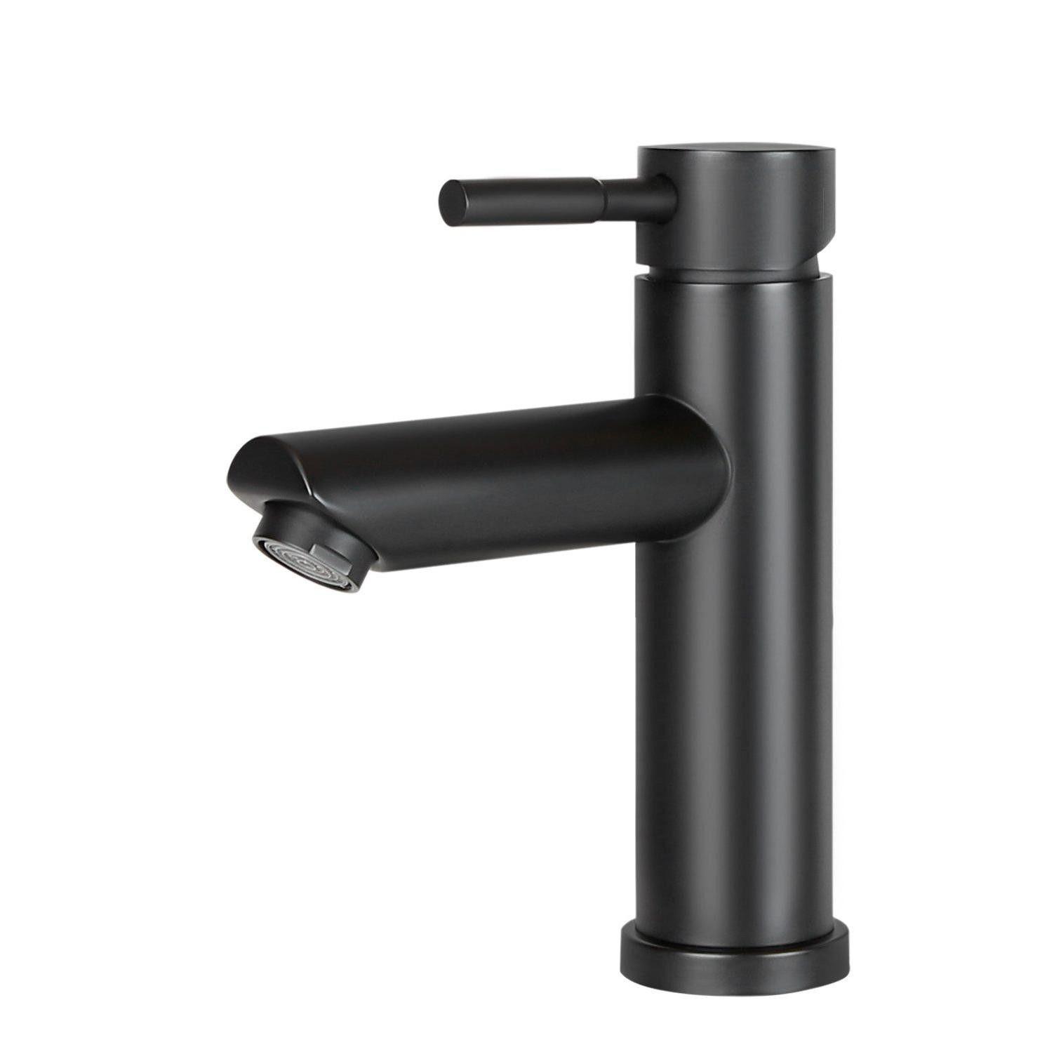 WASCHTISCHARMATUR Everett 17.4/10/17.4 cm - Schwarz, Metall (10/17.4/17.4cm) - Nettlife