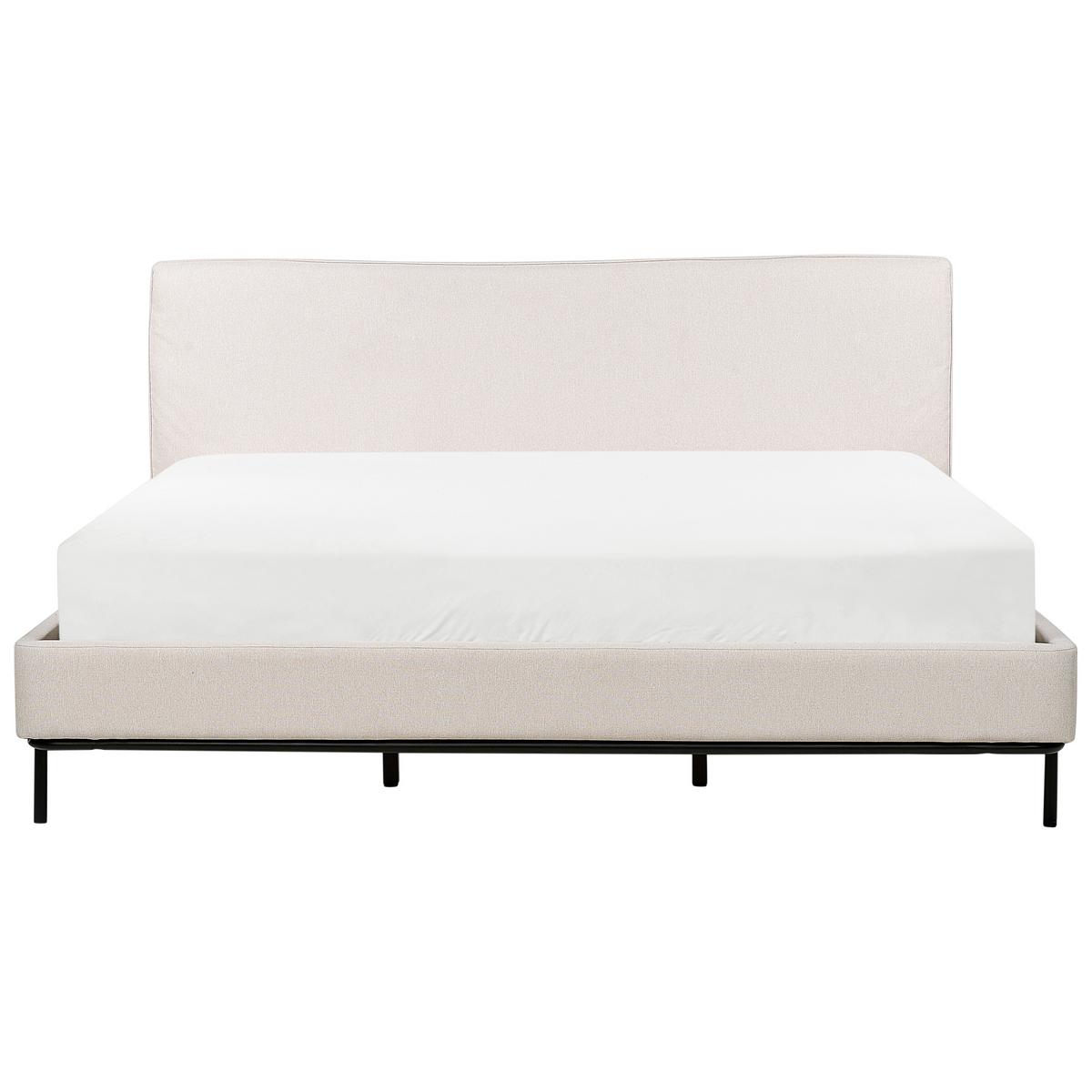 POLSTERBETT mit Lattenrost 180x200 cm Beige Corio - Creme, Textil (180/200cm) - Beliani