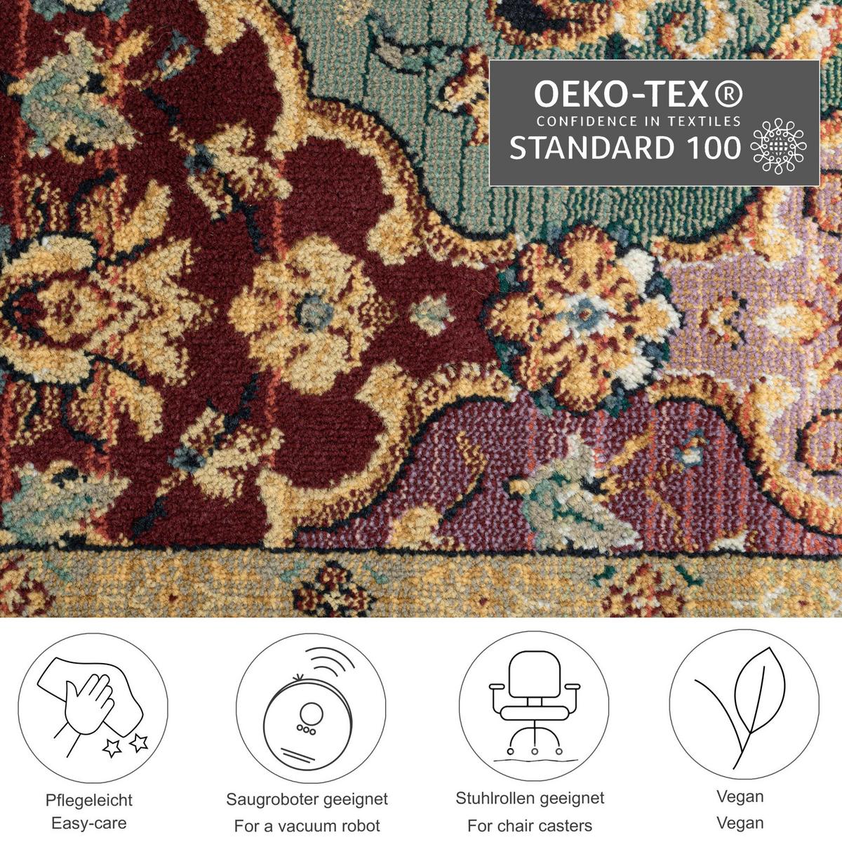 WEBTEPPICH Gabiro 208 68x135 cm - Rot, Textil (68/135cm) - THEKO