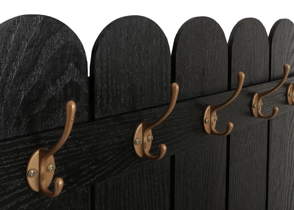WANDGARDEROBE Schwarz - Schwarz, Holz (60/86/3cm) - MCW