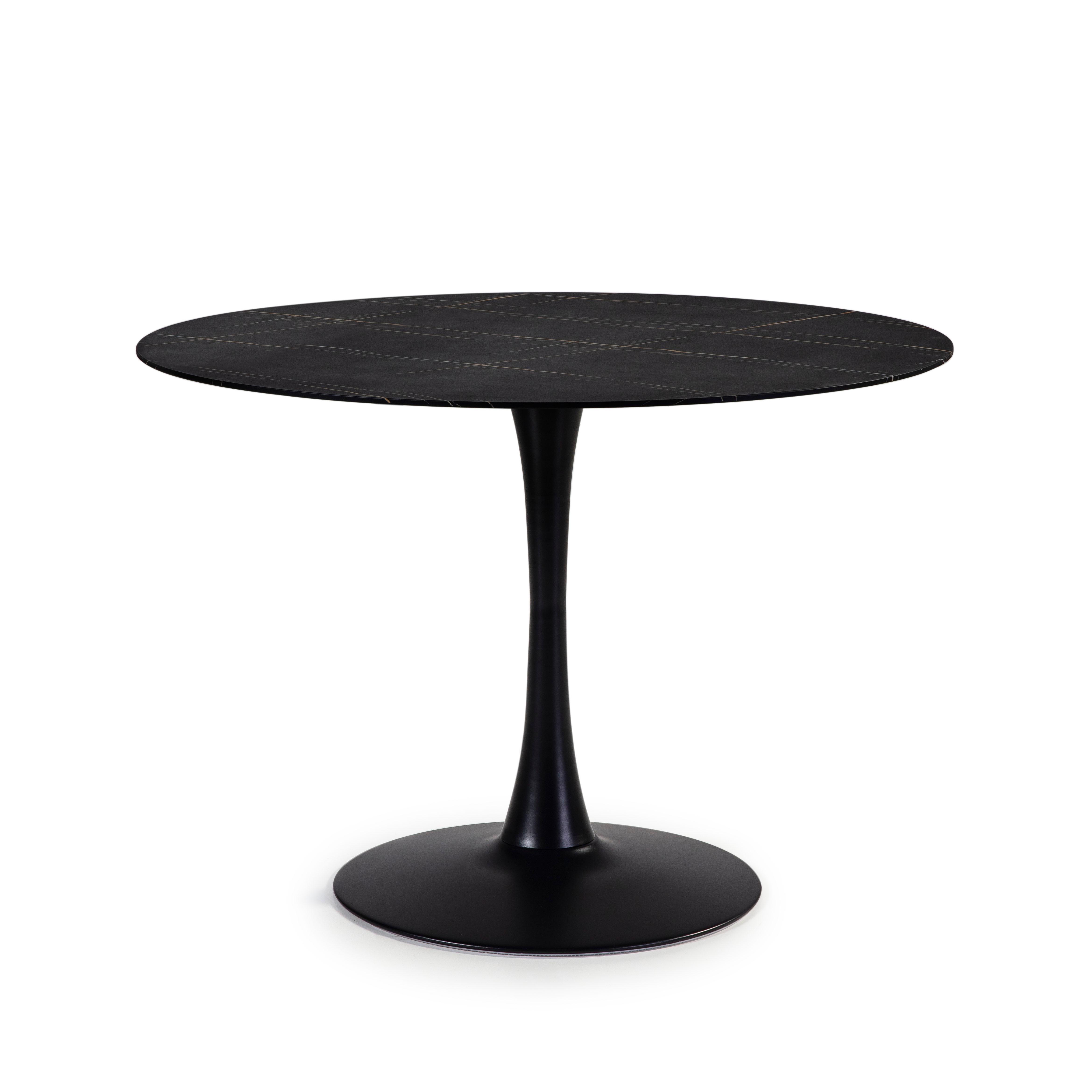 ESSTISCH Ada Schwarz 110/110/75 cm - Schwarz, Glas (110/110/75cm) - Calicosy